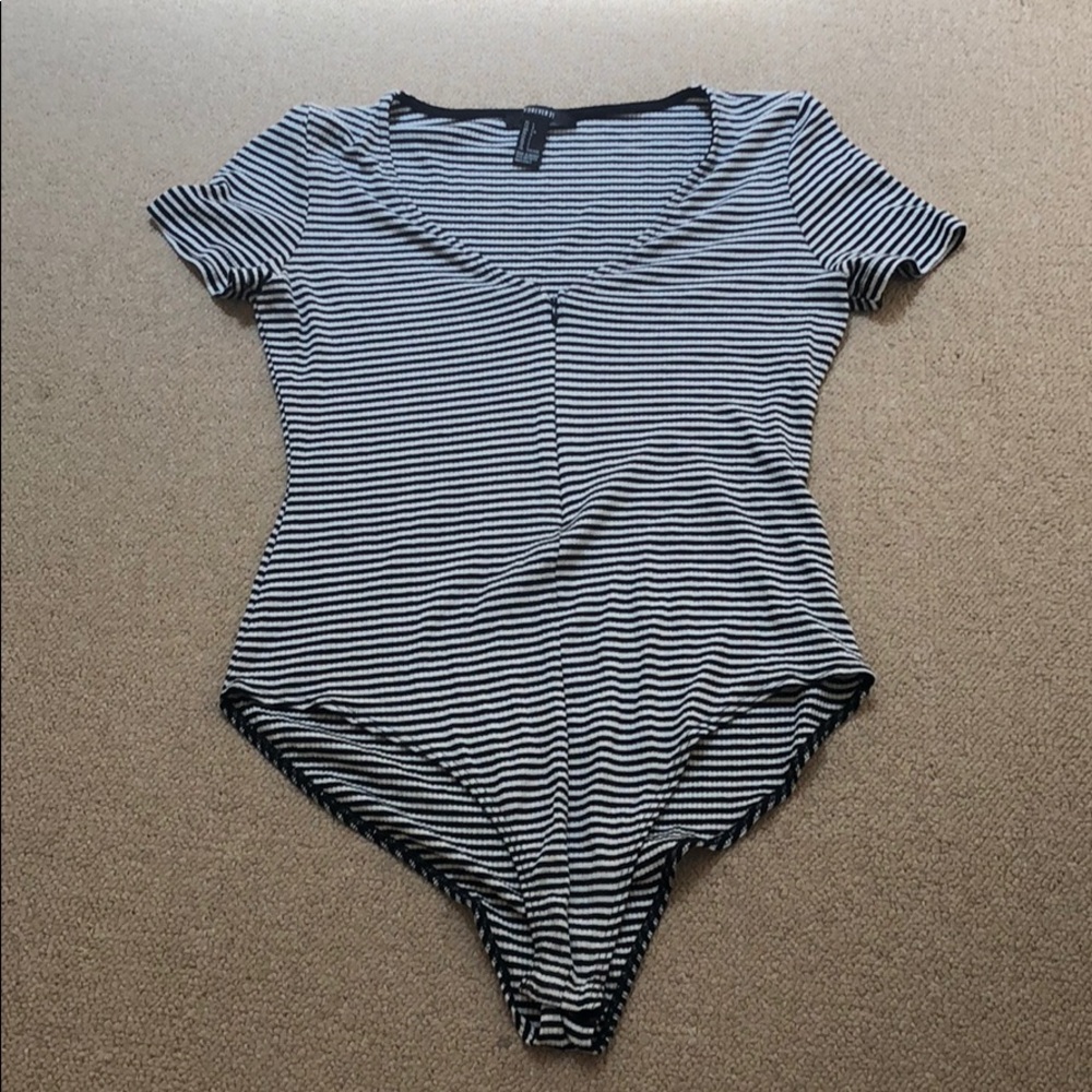 Striped bodysuit